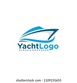 Yacht logo design vector illustration