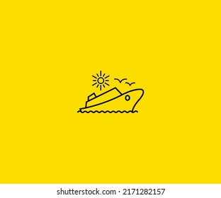 Yacht Logo Design vector Template