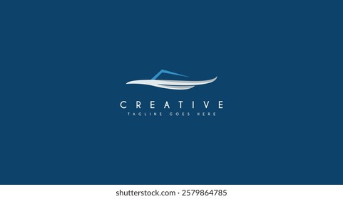 Yacht logo design vector template