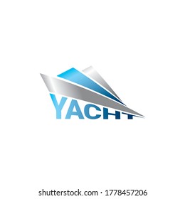 yacht logo illustration design symbol vector