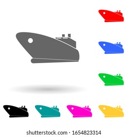 yacht logo multi color style icon. Simple glyph, flat vector of ships icons for ui and ux, website or mobile application