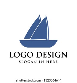 yacht logo, ship logo or cruise logo designs - vector