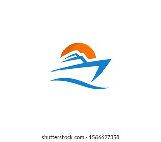 Yacht Logo Ship Vector Sail Sun Stock Vector (Royalty Free) 1566627358 ...