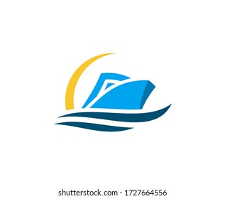 Yacht logo ship vector sail icon 