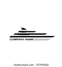 Yacht logo. Simple illustration of yacht vector icon for web