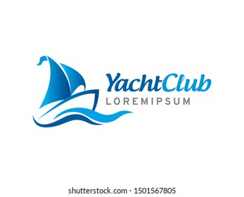Yacht logo symbol or icon template