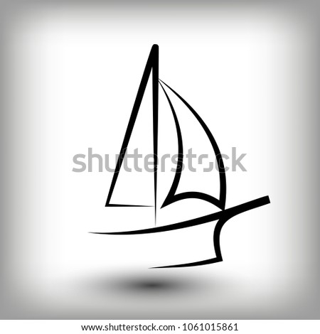 yacht logo templates sail boat silhouettes stock vector royalty