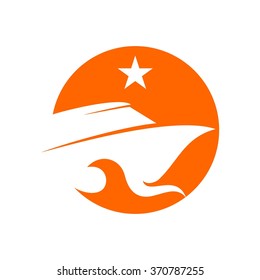 yacht logo vector.