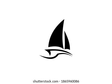 yacht logo vector design ilustration