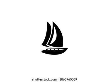 ilustración del diseño vectorial del logotipo del yate