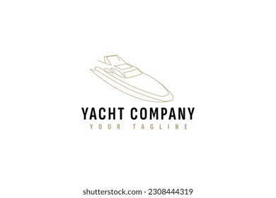 yacht logo vector icon illustration