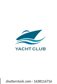 Yacht logotype on a white background