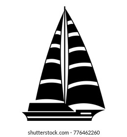 Yacht modern icon. Simple illustration of yacht modern vector icon for web