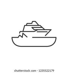 Yacht Modern Simple Vector Icon