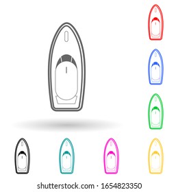 yacht multi color style icon. Simple glyph, flat vector of ships icons for ui and ux, website or mobile application