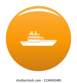 Yacht ocean icon. Simple illustration of yacht ocean vector icon for any design orange