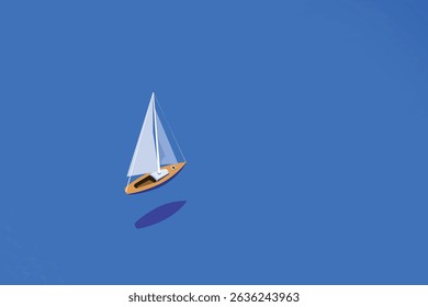 Yacht on the blue sea