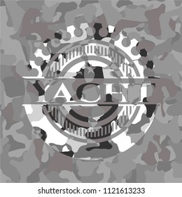 Yacht on grey camouflage texture