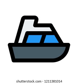 yacht on isolated background