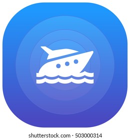 Yacht Purple - blue circular UI/UX App Icon / Logo Design