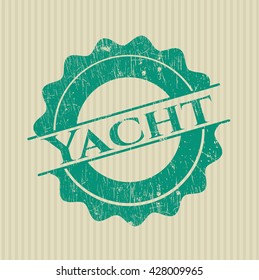 Yacht rubber grunge stamp