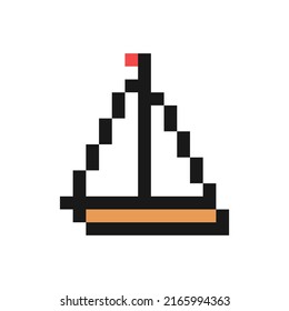 yacht pixel art