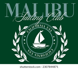 Yacht Sailing Club Nautical Varsity College colleigiate teams sail health USA Trending Anchor Whreaf Graphic Tee t-shirt logo slogan graphic artwork typography tote badge emblem crest 