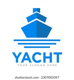 Yacht Sailing Logo Design Illustration 