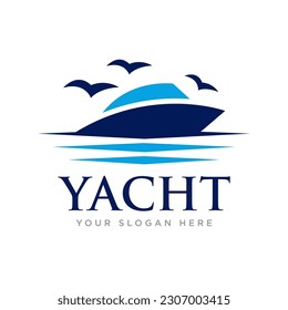 Yacht Sailing Logo Design Illustration 
