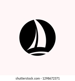 Yacht or sailing logo template - Vector
