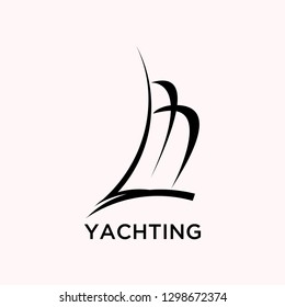 Yacht or sailing logo template - Vector