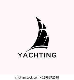 Yacht or sailing logo template - Vector