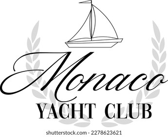 Yacht Sailor Club  sea Nautical Varsity College colleigiate teams sail health USA Trending Anchor fashion Graphic Tee t-shirt logo slogan graphic artwork typography  badge emblem crest Hamptons Monaco