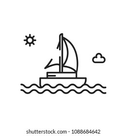 
yacht sea icon
