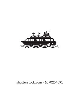 yacht in the sea icon. Element of ship illustration. Premium quality graphic design icon. Signs and symbols collection icon for websites, web design, mobile app on white background