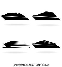 Yacht set, on white background, illustration, tribal