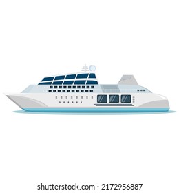 Yacht ship icon modern flat sketch vector