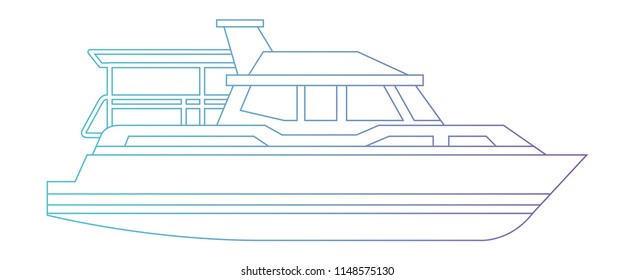 yacht ship isolated icon
