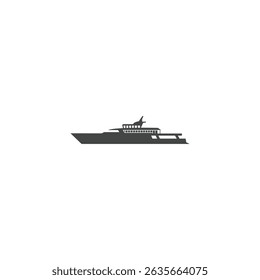 Yacht Ship silhouette Icon flat vector design
