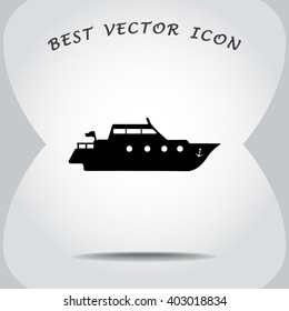 Yacht sign icon, vector illustration. Flat design style