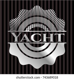 Yacht silver shiny emblem