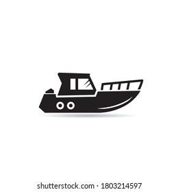 yacht and speed boat icon vector on white background