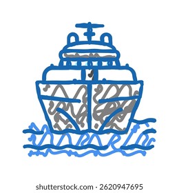 yacht transport vehicle doodle icon sketch vector. yacht transport vehicle sign. isolated symbol illustration