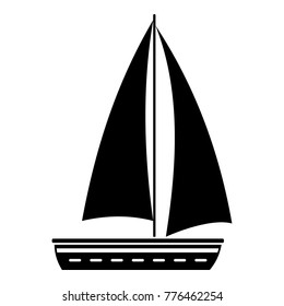 Yacht travel icon. Simple illustration of yacht travel vector icon for web