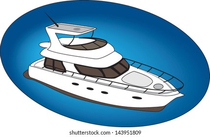 Yacht vector.
