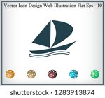 yacht vector icon