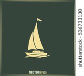 yacht vector icon