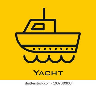Yacht vector icon