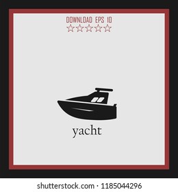 yacht vector icon