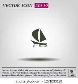 yacht vector icon